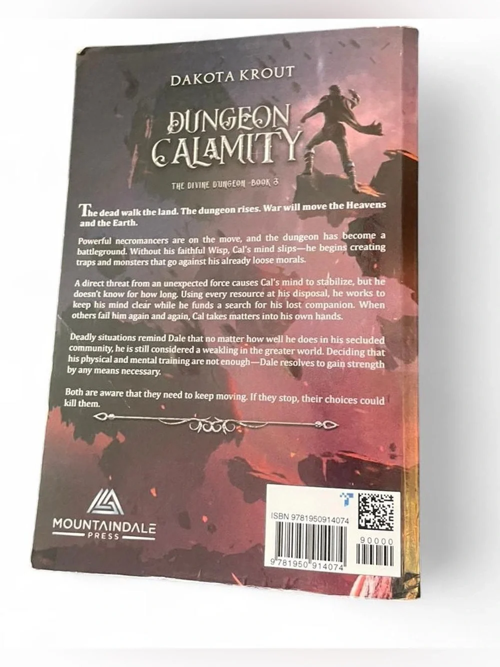Dungeon Calamity Paperback Book — Purple & Black Cover